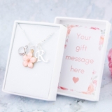 Pink Flower Necklace, Personalised Jewellery For Flower Girls And Bridesmaids