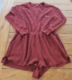 Parade Archive Here for It Cozy Waffle Playsuit Jumpsuit Burgundy Shorts Size XL