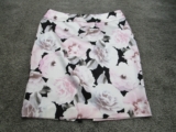 Review Straight Pencil Skirt 14 Rear Split Lined Rear Zip Floral