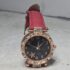 Ladies Vivani Round Silver Tone Case Blue Faux Leather Bracelet Analog Watch K9