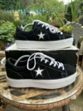 Converse One Star Black Suede Platform Trainers UK 8 Excellent Condition
