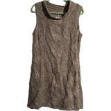 Lina Tomei Linen Embroidered Shift Dress XL Lagenlook Minimalist Boho Coastal