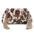 Nieman Marcus Faux Snakeskin Wristlet Clutch  Silver