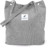 Corduroy Tote Bags for Women, Large Capacity Tote Purse Reusable Grocery Shoulde