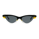 Womens Lolita Skinny Cateye Sunglasses Striped Retro Fashion UV 400