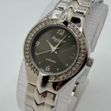 Vintage Gruen Precision Quartz Watch Women Silver Japan Analog New Batter 6.5″