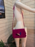 Neri for vintage Grant of Knightsbridge pink leather clutch bag with  accents…