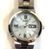 Ladies Beautiful Trendy Round Silver Gold Tone Cuff Bracelet Analog Watch J5