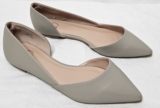 NIB Journey & Crew Journee 10 Wide Gray Cortini Ballet Flat Pointed Toe Slip On