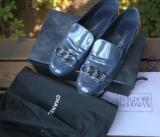 CHANEL Mocassins Loafers Navy model G32310 X47885 0F794 Size 39.5 8.5 MSRP $875