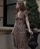 Realisation par Women’s Floral Silk Single Breasted Dress