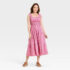 Womens Summer Dress Sleeveless Casual Loose Sundress With Pockets Solid O Neck