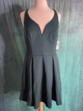 City Studios Social Plus 16W Deep Hunter Green Lace Back Fit & Flare Dress NWT