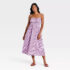 Marks And Spencer 14 Burgundy And Black Stretch Long Split Hem Skirt