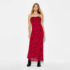 Marks And Spencer 14 Burgundy And Black Stretch Long Split Hem Skirt