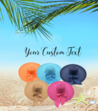 Beach Floppy Hat Personalized Name Bridesmaid Mrs Sun Gift Wedding Favor Party