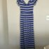 Old Navy Dress Womens XL Blue V Neck T-Shirt 3/4 Sleeve Oversized French Terry