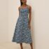 Women’s Elegant Floral Print Maxi Dress High Waist Boho Commute Gown Plus S-3XL