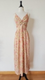 New Anthro Maxi Dress Size Small Cream Floral Coquette Brunch Garden