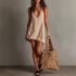 🎁🎁AUTHENTIC Sandro Women Round Neck Sleeveless Knitted Pearl Straps Dress SML