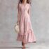 Women Sexy V-Neck Floral Bodycon Dress Sleeveless Holiday Beach Slim Dresses