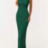 bar III Womens Tie Waist Maxi Dress