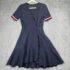 Women Kate Spade Collared Floral Short Sleeve A-line Midi Dress Green