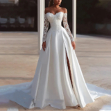 Elegant Sweetheart Wedding Dresses Lace Appliques Off the Shoulder Bridal Gowns