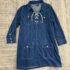 Wild Fable Dress Womens XL Light Blue Satin Jacquard Mini Babydoll