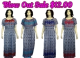 Plus Size Women’s Long Sundress Print 3XL 4XL