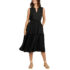Ny Collection Womens Petite Short Sleeve Belted Swiss Dot Dress PCCD0396D PL PS