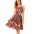 VELVET By Graham & Spencer V-Neck Embroidered Tiered Mini Dress Navy S $189 A8