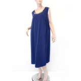 Catherines Plus Navy Blue Sleeveless A-line Jewel Neck Midi Dress 5X, 34/36W