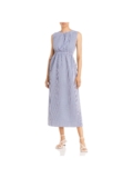 AVA & ESME Womens Tie  Sleeveless Midi Sheath Dress
