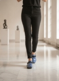Sanita Koi Blue Owl & Moon Printed Mules