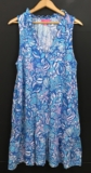 Lilly Pulitzer Malone Dress in Amalfi Blue Sound the Sirens Size XXL