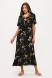 Travel Knit Dress, long A-Line, S/S, Stretchy NO-IRON poly/span. 481