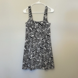City Triangles Black White Geometric Print Sleeveless Fit Flare Dress Size 5