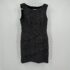 BB Dakota Deep VNeck Dress Medium Stretch Waist Cut Out Pockets Print Black
