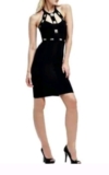 Marciano By Guess  Black Bodycon Stretch Cocktail Dress Sz 3 (US XS)  Mob Wife