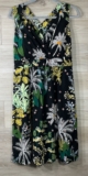 NEW Soma SOFT JERSEY Cross Back Strap Built In Bra Dress Size Large Oasis Palms