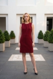 Dana Buchman Women’s Sleeveless Red and Black Houndstooth Sheath Dress Size 10