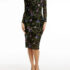Self portrait BURGUNDY TAFFETA MIDI DRESS $735 NWT US 4 UK 8