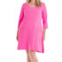 ELOQUII Women’s Plus Size Draped Asym Dress