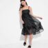 Bahia Maria Roxane Rosette Ivory Iridescent Cocktail And Party Dress Small $484