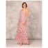 Soft Satin Silk Printed Women Beach Kaftan, Sleepwear Dress J5630