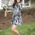 Lauren Ralph Lauren Dark Green Floral Tiered Peasant Long-Sleeve Dress chiffon
