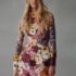 Social Standard by Sanctuary Ladies Smocked Back Dress XXLarge Melon Floral