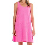FRESH PRODUCE Small Cosmos Pink $75 Pinstripe Drape Cotton Jersey Dress NWT S