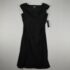 Lulus Black Satin Floral Jacquard Strapless Midi Dress High Waist Size Medium